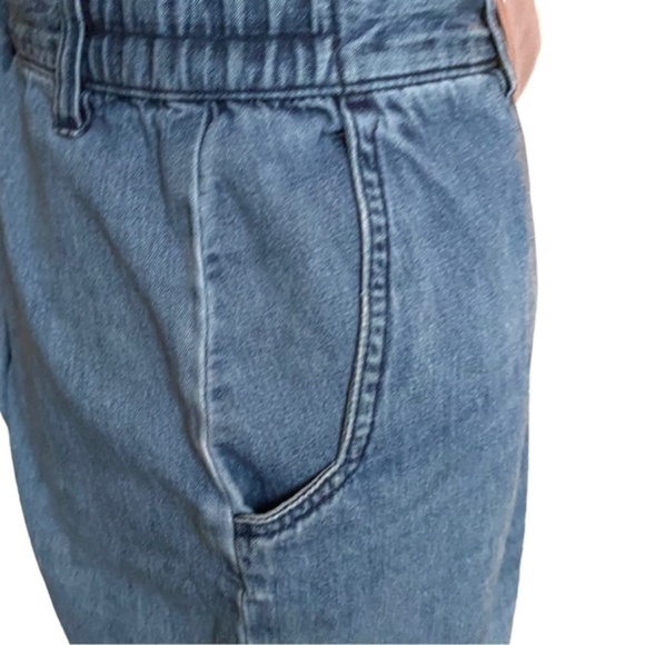 Woolrich Vintage 90's Denim Jean Shorts Button Zip Fly and Draw String Cargo - Picture 5 of 5